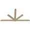 Ekena Millwork Kennewick Rough Sawn Timber Gable Bracket, Douglas Fir, 108"W x 58"H x 2"D x 6"F, 13/12 Pitch GBW108X58X0206KEN00RDF - alternate 5